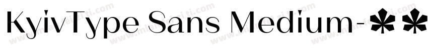 KyivType Sans Medium字体转换